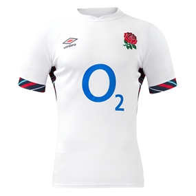 England Mens Home Rugby Pro Shirt - Short Sleeve 2025 - Front