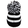 Big Bobble Beanie Hat Black & White - Back 