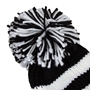 Big Bobble Beanie Hat Black & White - Pom Pom 