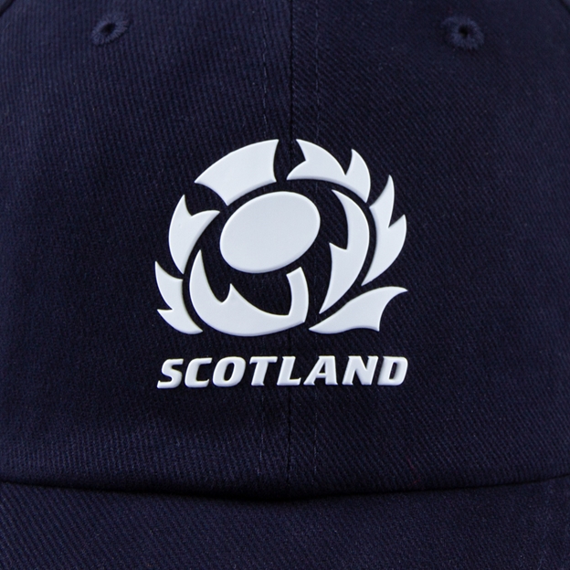 Scotland Womens Baseball Cap 26/27 Navy and White - Badge Close-up