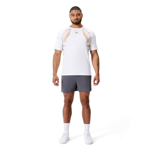 Canterbury Mens Tempo Training T-Shirt White - Model Front