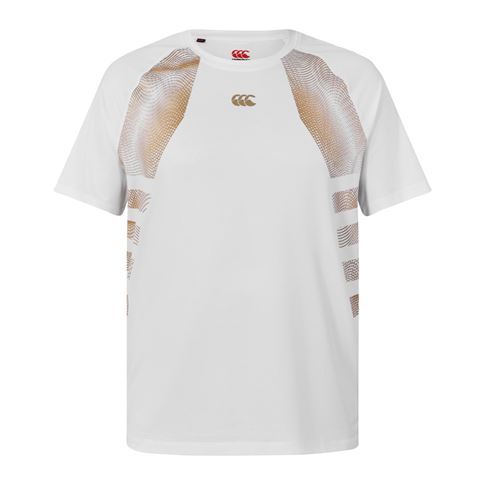Canterbury Mens Tempo Training T-Shirt White - Front Canterbury Mens Tempo Training T-Shirt White - Front