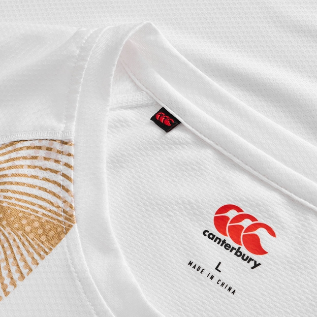 Canterbury Mens Tempo Training T-Shirt White - Neck