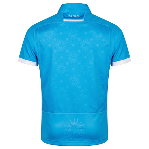 Uruguay Mens Home Rugby Shirt 26/27 Sky Blue - Back View