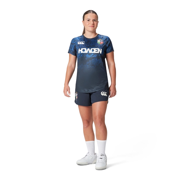 British and Irish Lions Womens Gym Shorts - Navy - Model Full Front