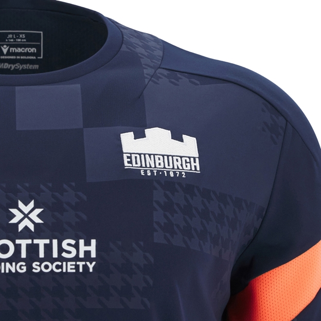 Edinburgh Kids Training T-Shirt 25/26 Navy - Badge