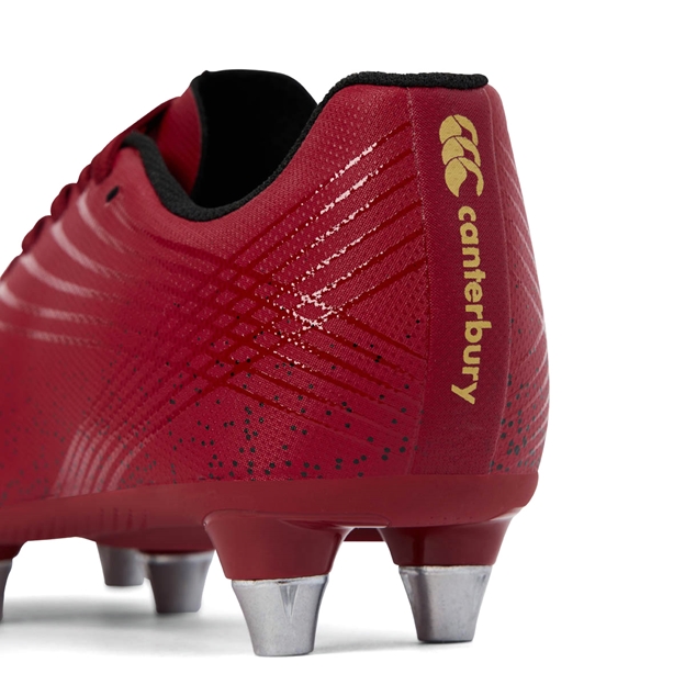 Canterbury Kids Stampede SG Rugby Boots Red - Heel