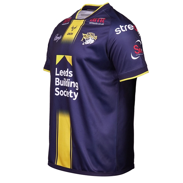 Leeds Rhinos Mens Home Rugby Shirt 2026 Blue - Side View