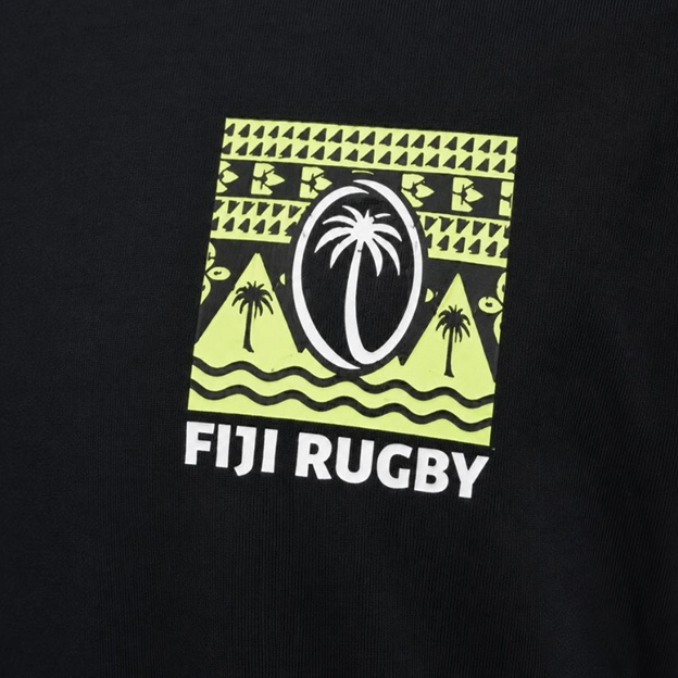 Fiji Mens T-Shirt 26/27 Black - Logo Close-up