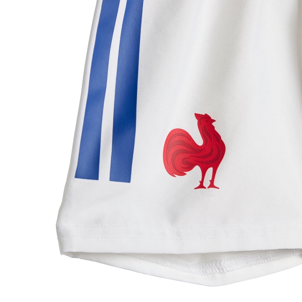 France Babies Home Rugby Kit Lucid Blue 25/26 - Shorts Logo Close-up