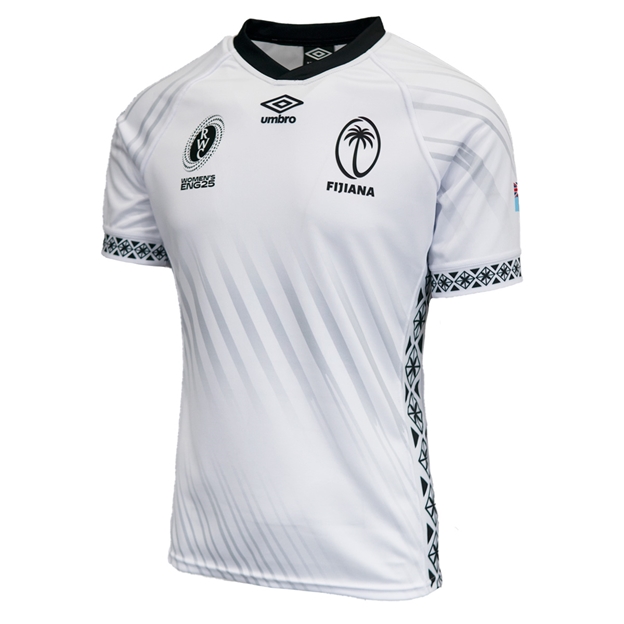 Fiji Mens WRWC 2025 Home Rugby Shirt White - Front