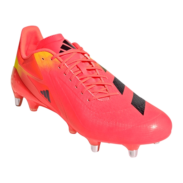 Adidas Adults Adizero RS15 Ultimate Soft Ground Rugby Boots Solar Turbo - Front View