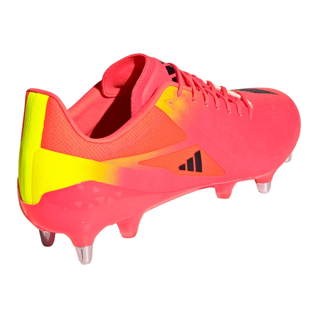 Adidas Adults Adizero RS15 Ultimate Soft Ground Rugby Boots Solar Turbo - Back View