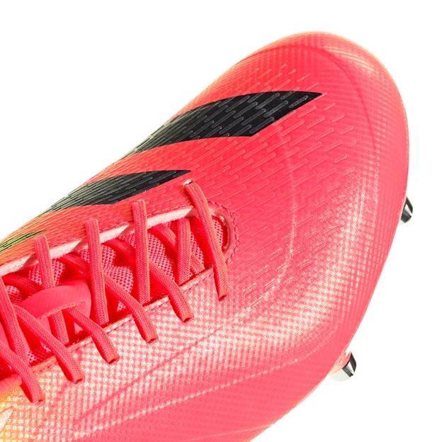 Adidas Adults Adizero RS15 Ultimate Soft Ground Rugby Boots Solar Turbo - Toe Close-up