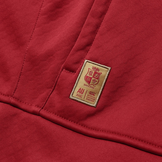 British and Irish Lions Mens 1/4 Zip Fleece Red - Official