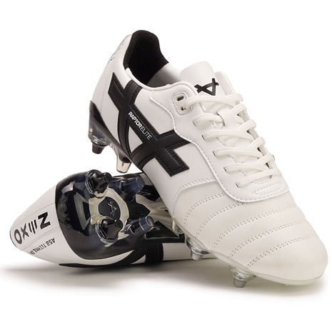 Oxen Adults Raptor Elite Mix Stud Rugby Boots White - Front