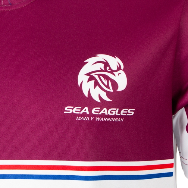 Manly Sea Eagles Adults Supporters Shirt 2026 Maroon - Sea Eagles Logo Close-up