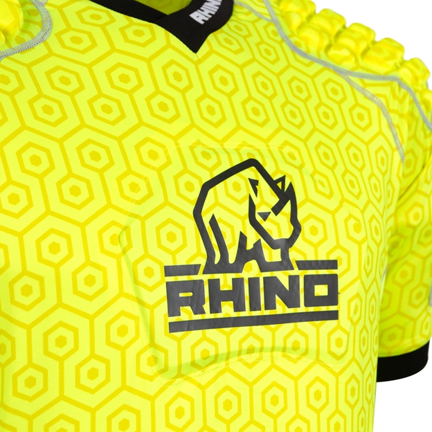 Rhino Adults Pro Protection Top Yellow - Chest Padding Detail