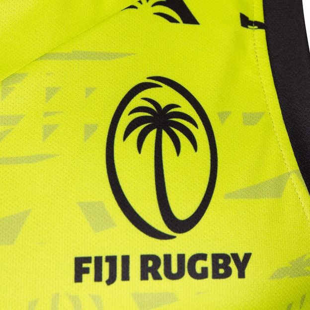 Fiji Mens Training Singlet 26/27 Lime - Fiji Rugby Close-up