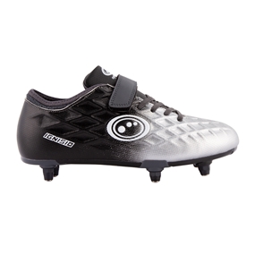 Optimum Kids Ignisio Velcro SG Rugby boots Black and Silver - Outstep