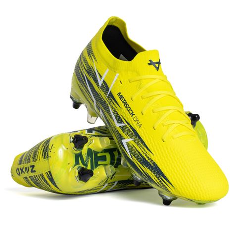 Oxen Adults Metasock Soft Ground Rugby Boots Yellow Flare - Front