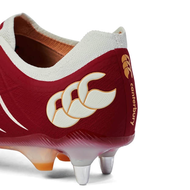 Canterbury Adults Phoenix 2.0 Elite SG Rugby Boots Red - Heel