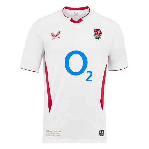 England Mens Limited Edition Calcutta Cup Since 1879 Home Rugby Shirt 25/26 - White