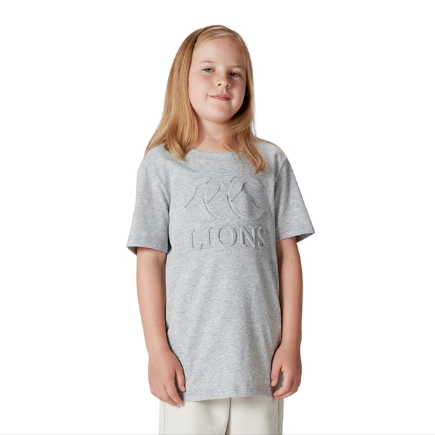 British and Irish Lions Junior Monument T-Shirt Grey - Model Front