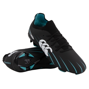 Canterbury Adults Speed Falcon 2.0 Pro Firm Ground Rugby Boots Jet Black - Front View