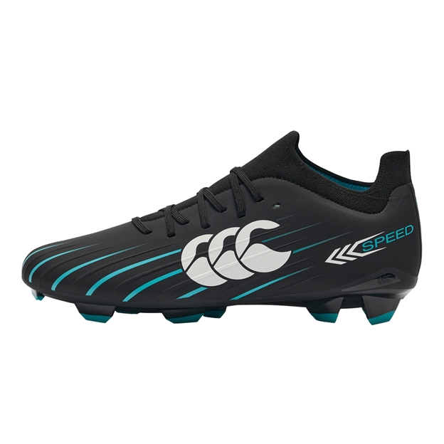 Canterbury Adults Speed Falcon 2.0 Pro Firm Ground Rugby Boots Jet Black - Outstep View