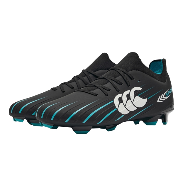 Canterbury Adults Speed Falcon 2.0 Pro Firm Ground Rugby Boots Jet Black - Pair Front View