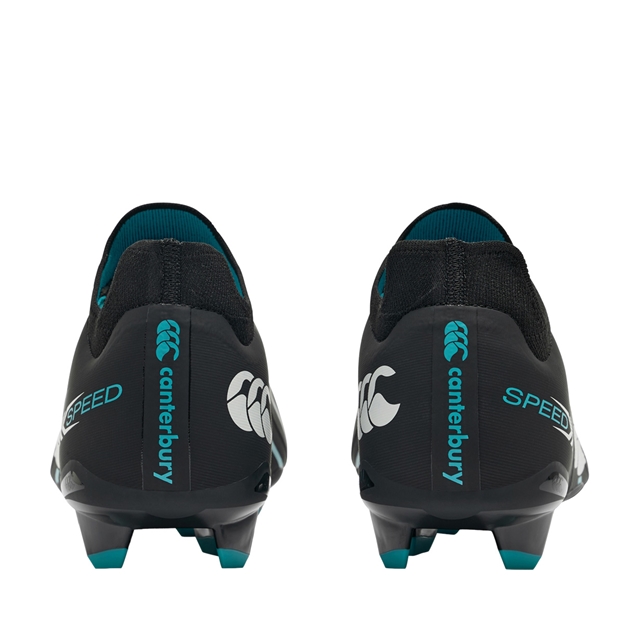 Canterbury Adults Speed Falcon 2.0 Pro Firm Ground Rugby Boots Jet Black - Pair Back View