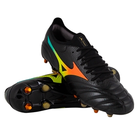 Mizuno Adults Morelia Neo V β Japan MIX Soft Ground Rugby Boots Black - Front View