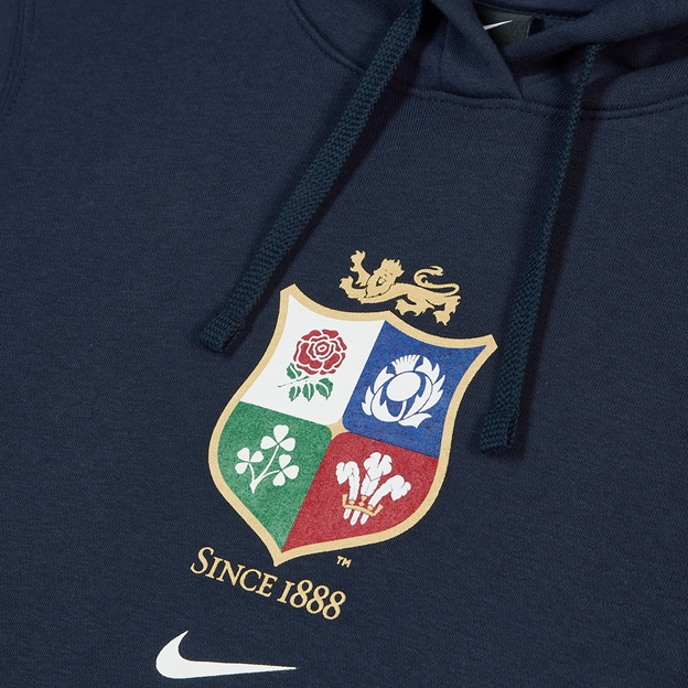 British & Irish Lions Womens Travel Hoodie 2027 Obsidian - Close-up
