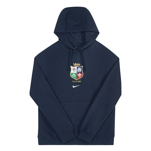 British & Irish Lions Womens Travel Hoodie 2027 Obsidian - Flat