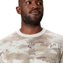 British and Irish Lions Mens Camo T-Shirt - Taupe - Model Neck 