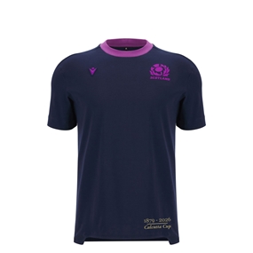 Scotland Junior Limited Edition Calcutta Cup Since 1879 Athleisure Cotton T-Shirt 25/26 - Navy