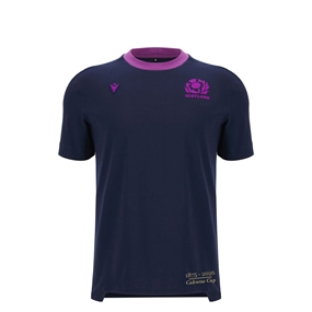Scotland Junior Limited Edition Calcutta Cup Since 1879 Athleisure Cotton T-Shirt 25/26 Navy - Front