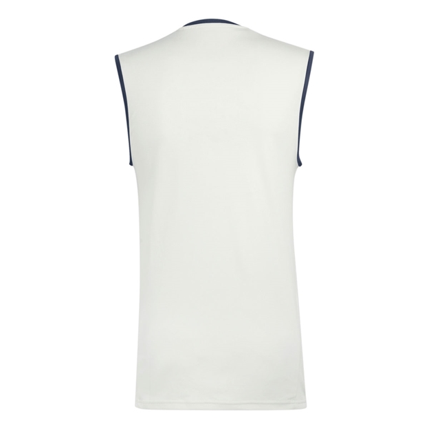 France Mens Training Vest 26/27 Cream White - Back View
