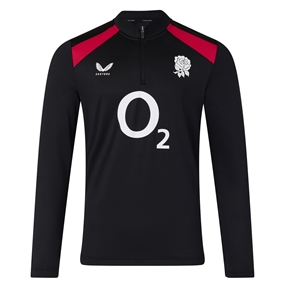 England Mens Performance Midlayer Top 26/27 Castore Black - Front