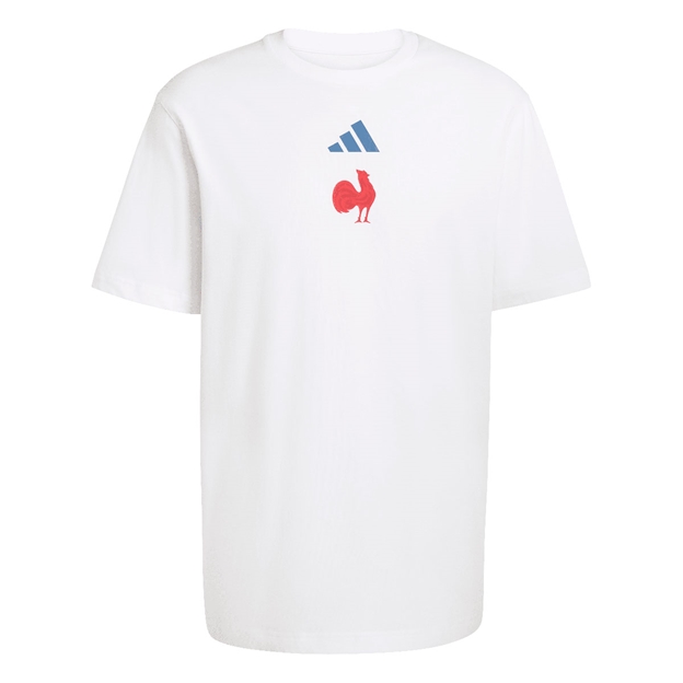 France Mens Fanwear T-Shirt White 25/26 - Front