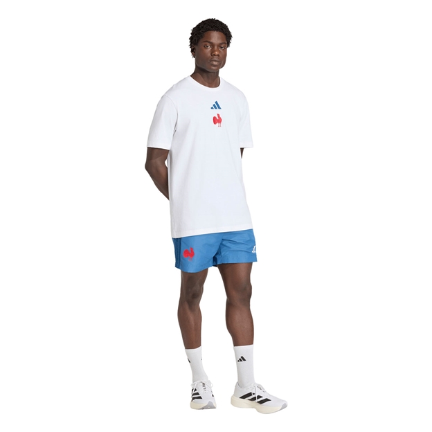 France Mens Fanwear T-Shirt White - Model Walking View