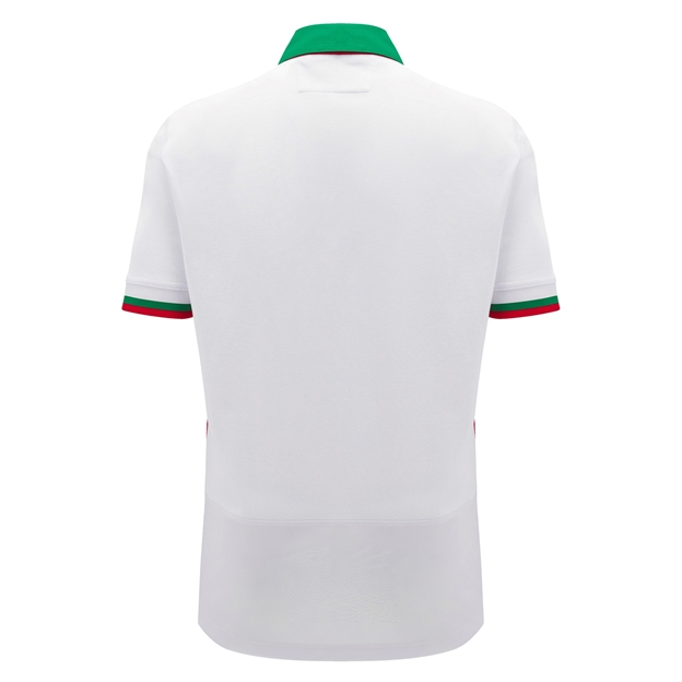Wales Mens Away Cotton Rugby Shirt - Short Sleeve 24/25 - Back