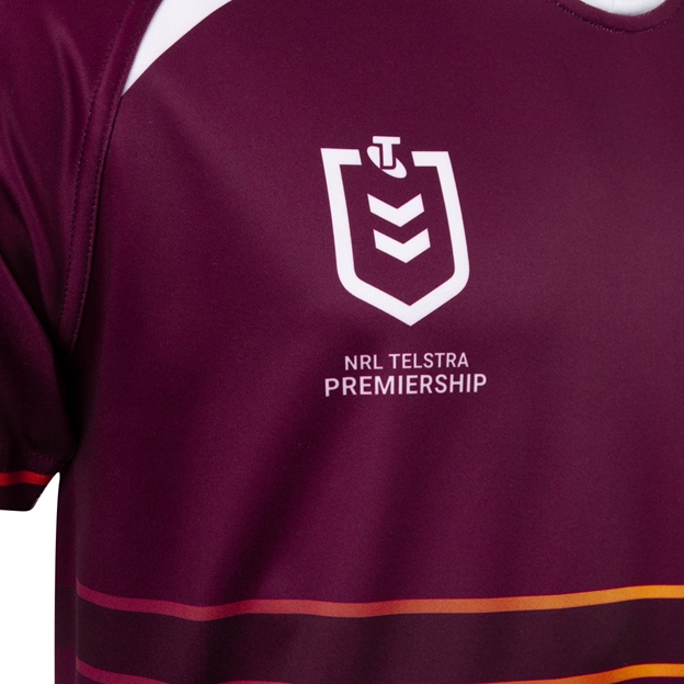 Brisbane Broncos Kids Supporter Shirt 2025 Maroon - NRL Telstra Premiership