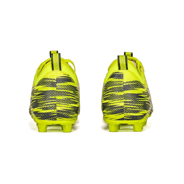 Oxen Youths Meta X All Ground Rugby Boots Yellow Flare - Heel View
