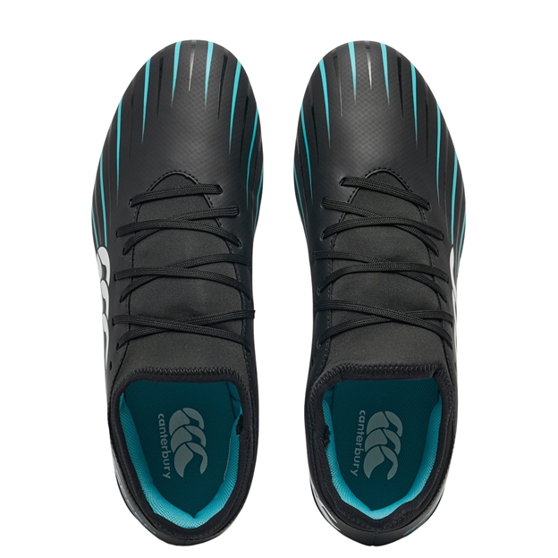 Canterbury Adults Speed Falcon 2.0 Team Soft Ground Rugby Boots Jet Black - Pair Top View