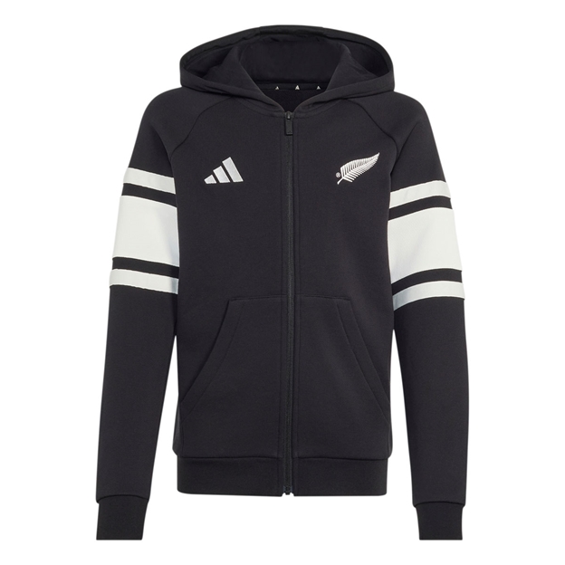 All Blacks Kids Leisurewear Full Zip Hoodie 26/27 All Black - Front View