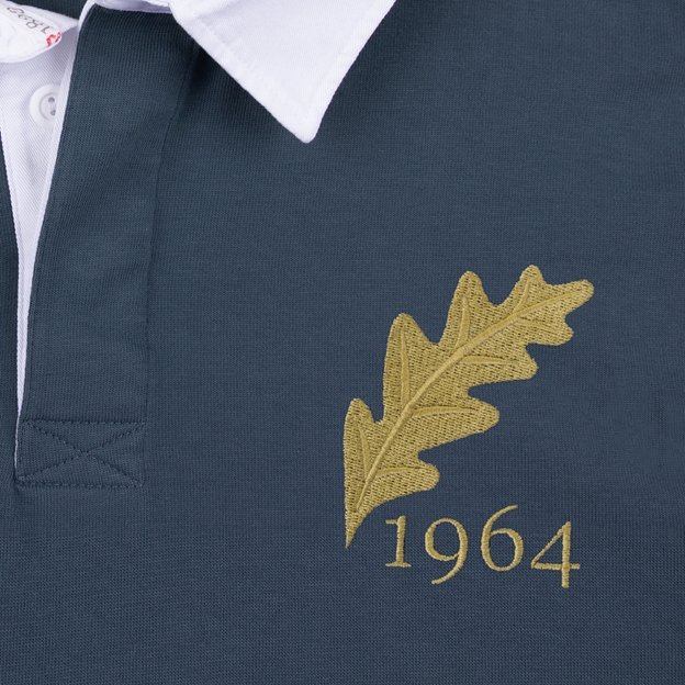 Romania 1964 Heritage Pure Cotton Rugby Shirt - Long Sleeve - Petrol