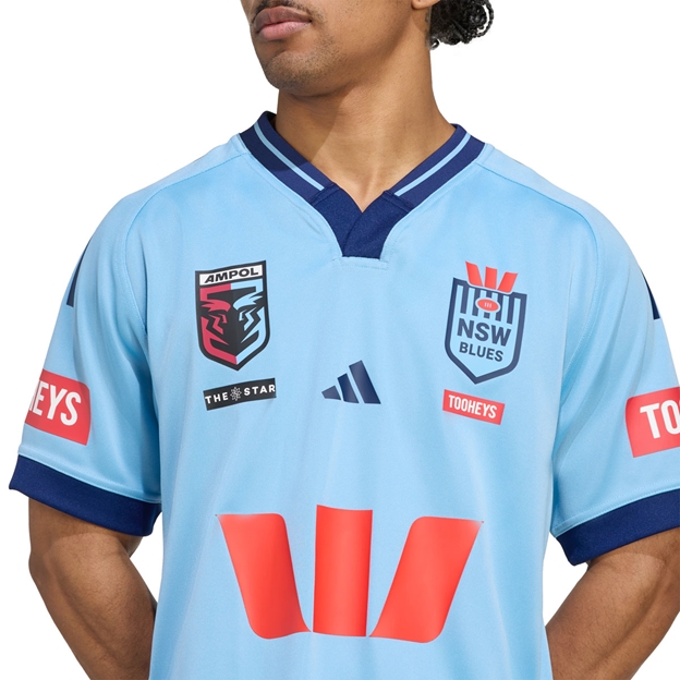 New South Wales Mens Home Jersey 25/26 Light Blue - Model Close-up