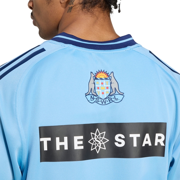 New South Wales Mens Home Jersey 25/26 Light Blue - Model Close-up Back